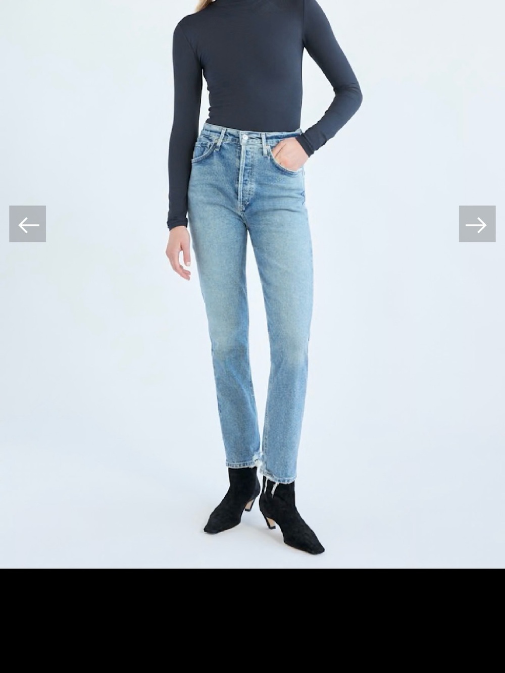 Citizens Of Humanity High-Rise Straight Jeans - Light Blue Wash